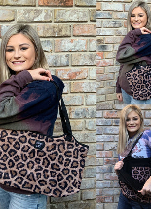 Leopard Neoprene Tote - Drink Handlers