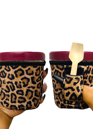 Leopard Pint Size Ice Cream Handler™ - Drink Handlers