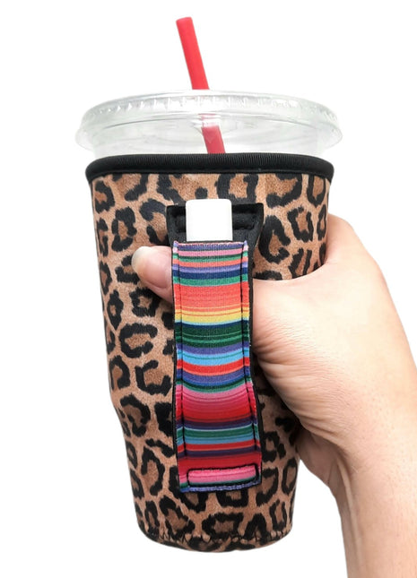 Leopard w/ Serape 20oz Large Coffee / Tea / Tumbler Handler™ - Drink Handlers