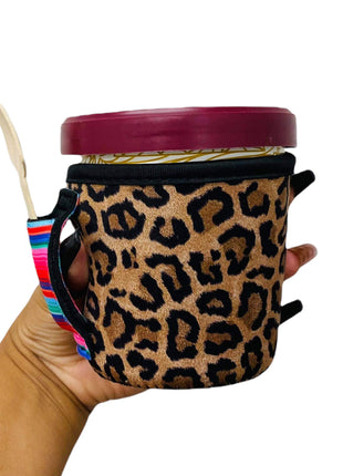 Leopard w/ Serape Pint Size Ice Cream Handler™ - Drink Handlers