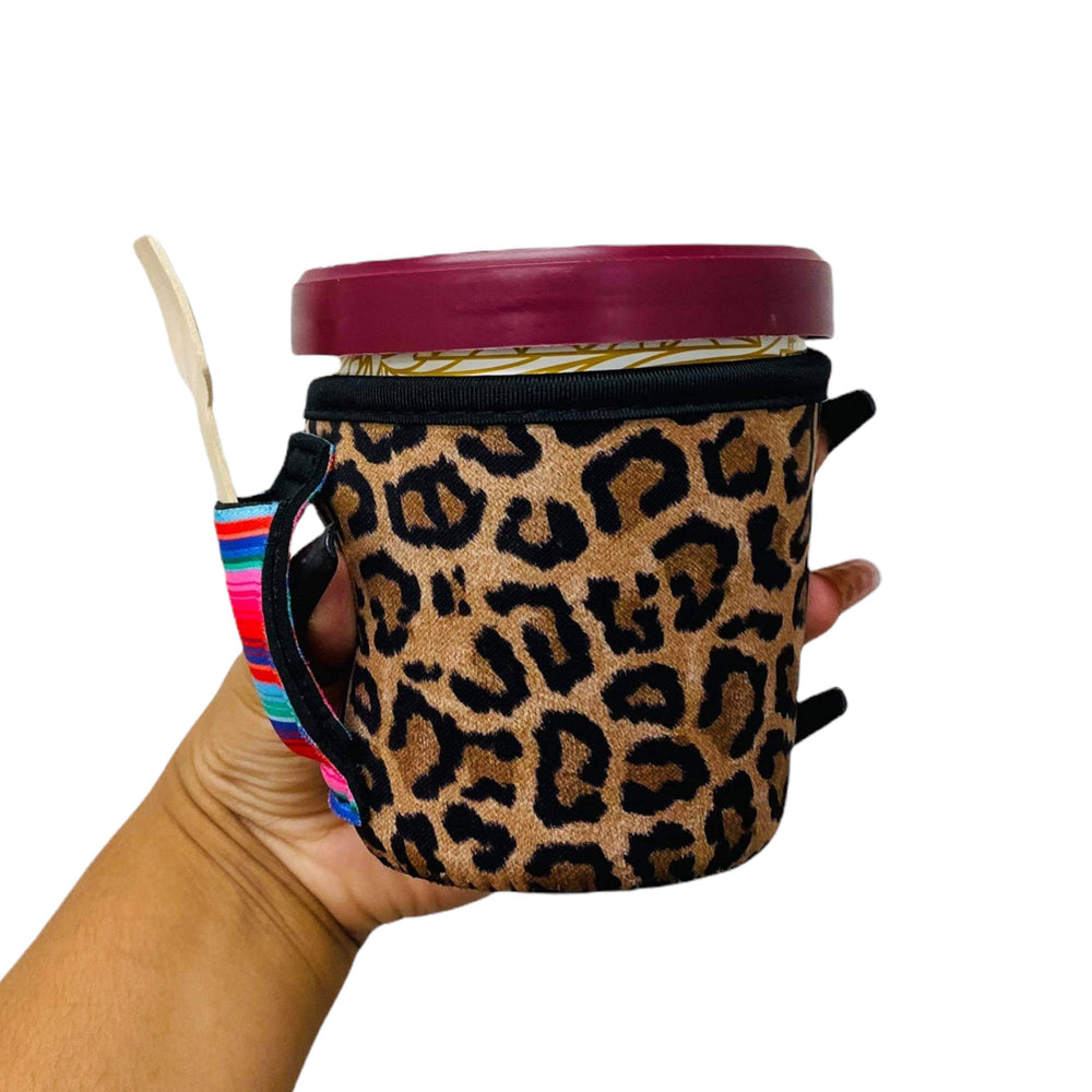 Leopard w/ Serape Pint Size Ice Cream Handler™ - Drink Handlers