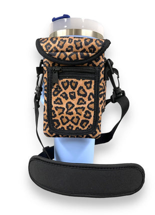 Leopard Wrap Around Drink Pocket - Drink Handlers