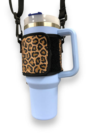 Leopard Wrap Around Drink Pocket - Drink Handlers