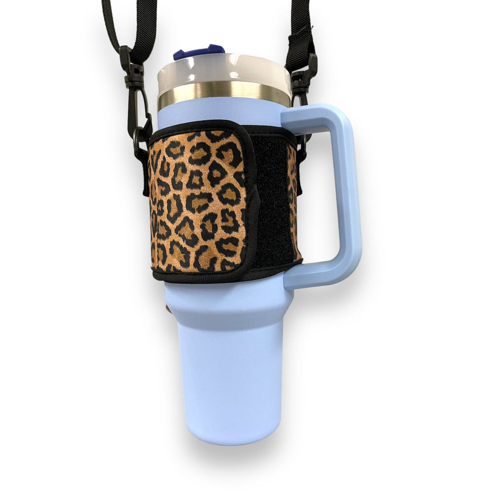 Leopard Wrap Around Drink Pocket - Drink Handlers