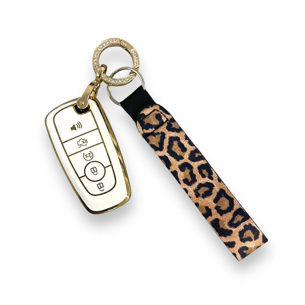 Leopard Wristlet Keychain - Drink Handlers