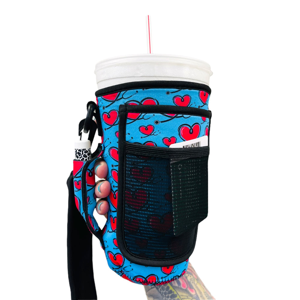 Love A Nurse 30-40oz Tumbler Handler™ With Carrying Strap - Drink Handlers