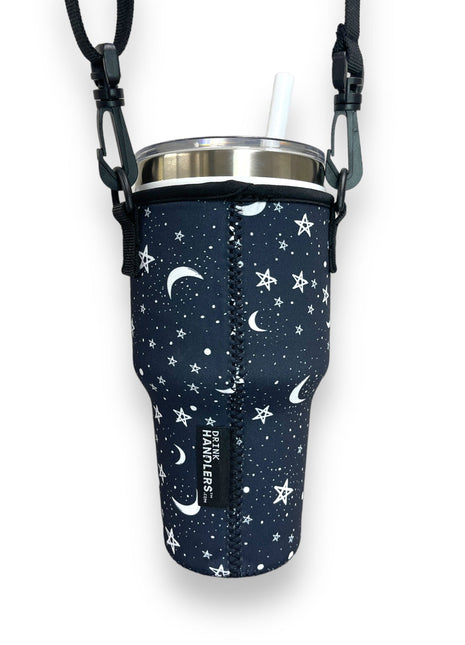 Moon & Stars 25-35oz Tumbler With Handle Sleeve - Drink Handlers