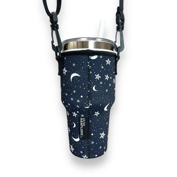 Moon & Stars 25-35oz Tumbler With Handle Sleeve - Drink Handlers