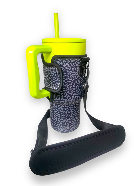 Music Notes 25-35oz Tumbler With Handle Sleeve - Drink Handlers