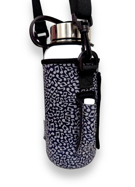 Music Notes 30-40oz Tumbler Handler™ With Carrying Strap - Drink Handlers