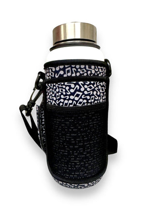 Music Notes 30-40oz Tumbler Handler™ With Carrying Strap - Drink Handlers