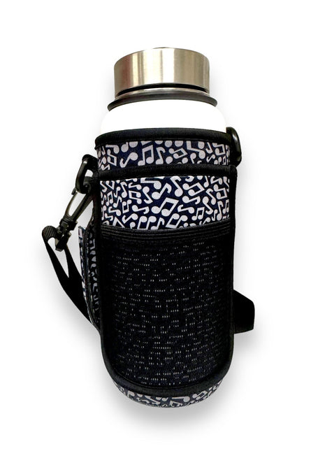 Music Notes 30-40oz Tumbler Handler™ With Carrying Strap - Drink Handlers