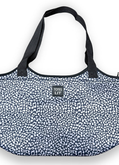 Music Notes Neoprene Tote - Drink Handlers
