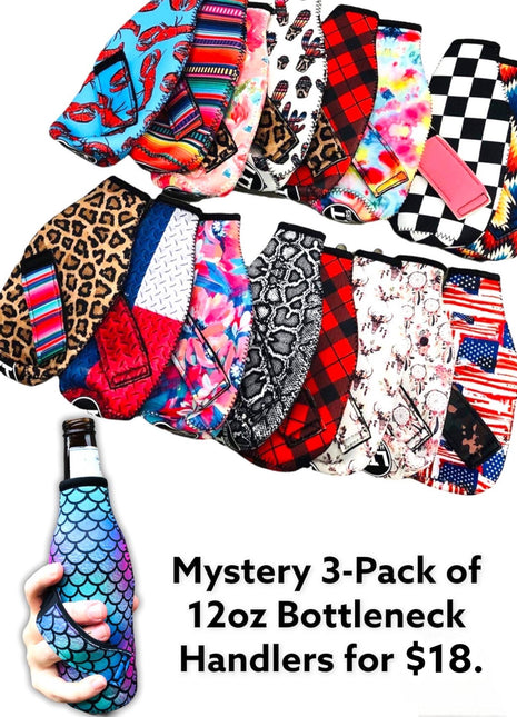 Mystery 3-Pack of 12oz Bottleneck Handlers™ - Drink Handlers