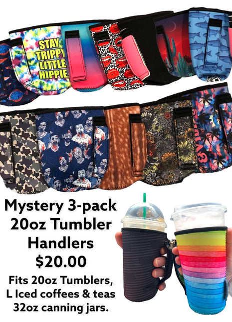 Mystery 3-Pack of 20oz Large Coffee / Tea / Tumbler Handler™ - Drink Handlers