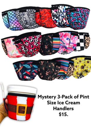 Mystery 3-Pack of Pint Size Ice Cream Handlers™ - Drink Handlers