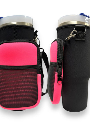 Neon Pink Clip On Pocket Attachment - Drink Handlers