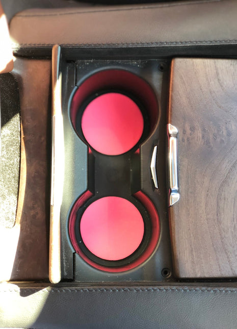 Neon Pink Neoprene Car Coasters - Drink Handlers