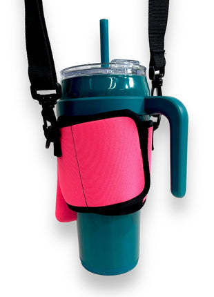 Neon Pink Wrap Around Drink Pocket - Drink Handlers