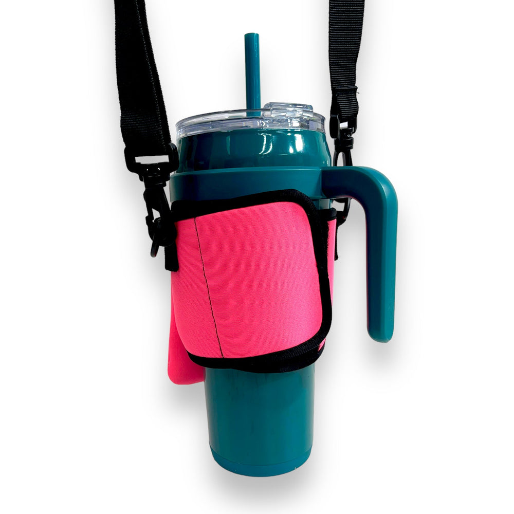 Neon Pink Wrap Around Drink Pocket - Drink Handlers