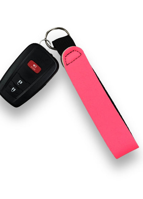 Neon Pink Wristlet Keychain - Drink Handlers