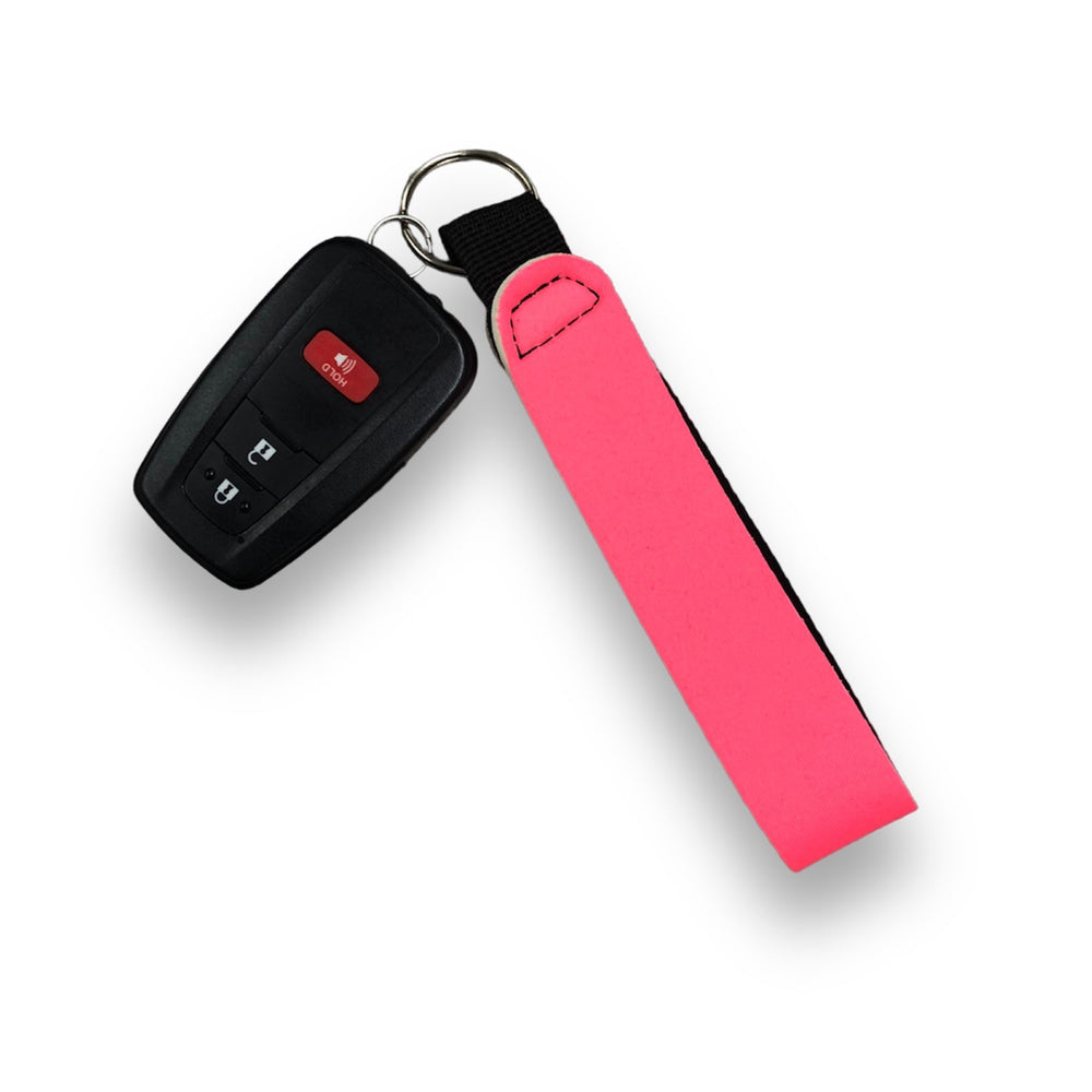Neon Pink Wristlet Keychain - Drink Handlers