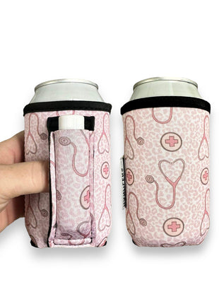 Nurse Leopard 12oz Stubby Can Handler™ - Drink Handlers