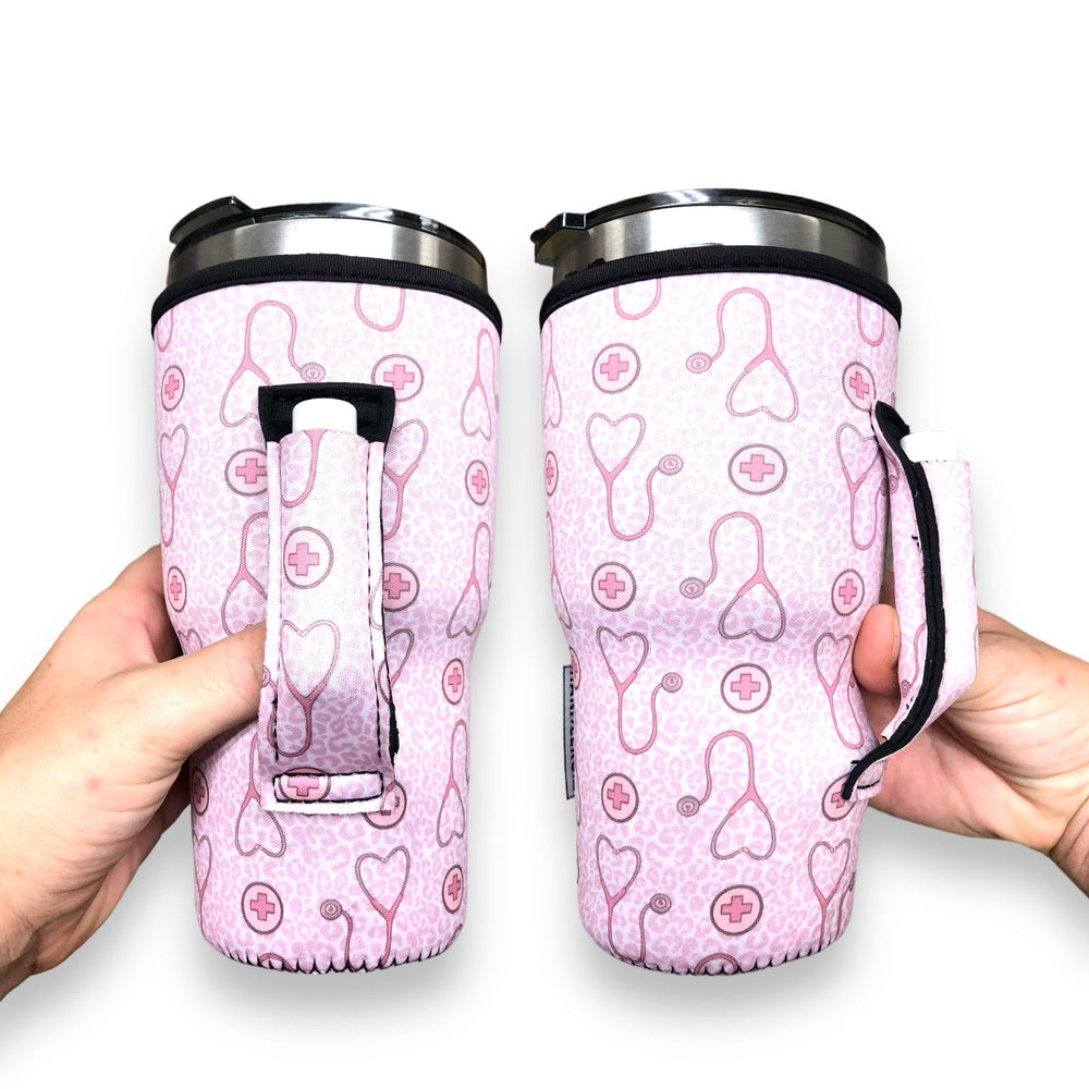 Blushing Leopard - 30-40 oz Tumbler Handler ™ w/ Strap – Dixie