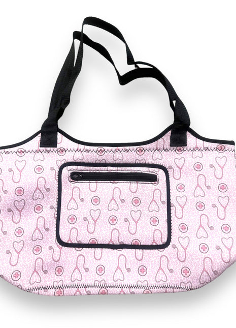 Nurse Leopard Neoprene Tote - Drink Handlers