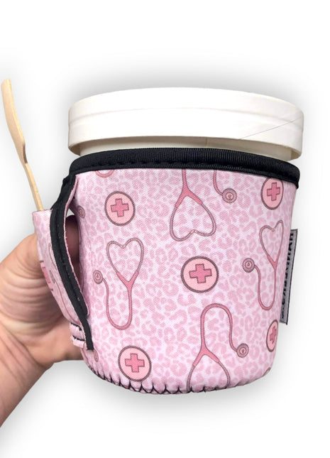 Nurse Leopard Pint Size Ice Cream Handler™ - Drink Handlers
