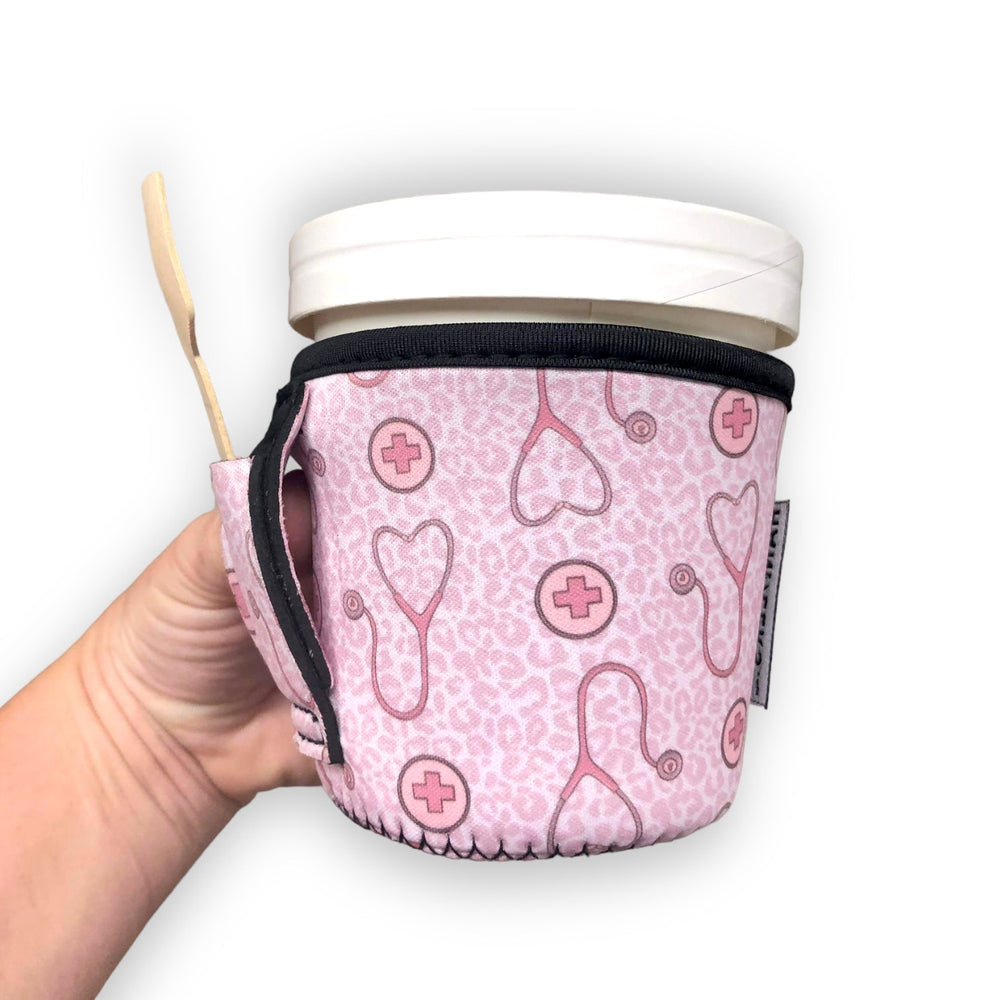 Nurse Leopard Pint Size Ice Cream Handler™ - Drink Handlers