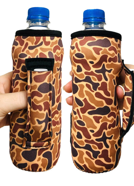 Old School Camo 16-24oz Soda & Water Bottle / Tallboy Can Handler™ - Drink Handlers
