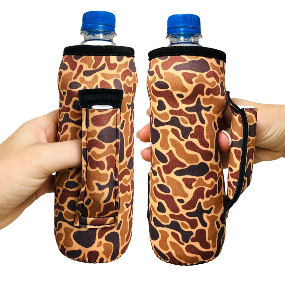 Old School Camo 16-24oz Soda & Water Bottle / Tallboy Can Handler™ - Drink Handlers