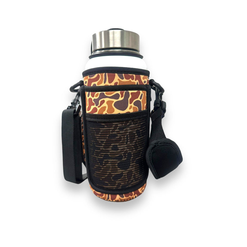 Old School Camo 30-40oz Tumbler Handler™ With Carrying Strap - Drink Handlers