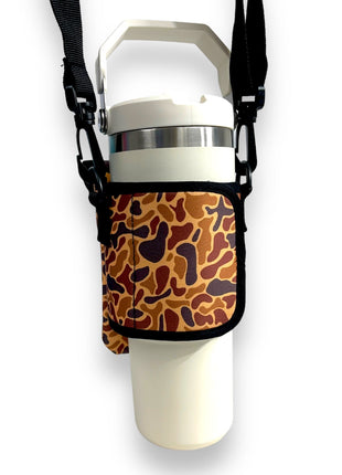Old School Camo Wrap Around Drink Pocket - Drink Handlers