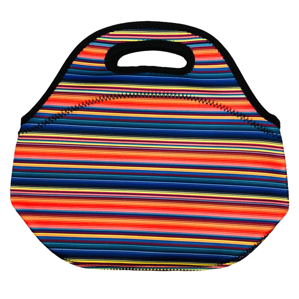Orange Serape Lunch Bag Tote - Drink Handlers
