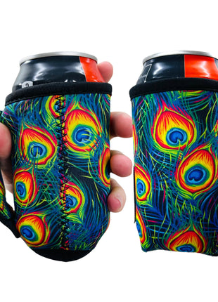 Peacock Feathers 12oz Regular Can Handler™ - Drink Handlers