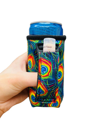 Peacock Feathers 8-10oz Slim Can Handler™ - Drink Handlers