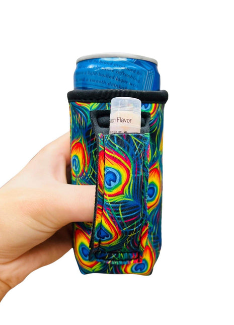 Peacock Feathers 8-10oz Slim Can Handler™ - Drink Handlers