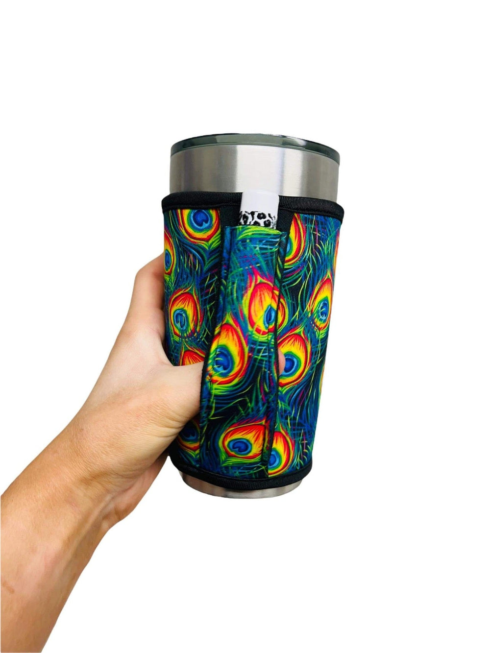Peacock Feathers Large / XL Bottomless Handler™ - Drink Handlers