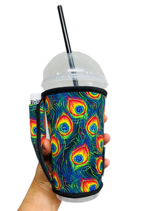 Peacock Feathers Large / XL Bottomless Handler™ - Drink Handlers