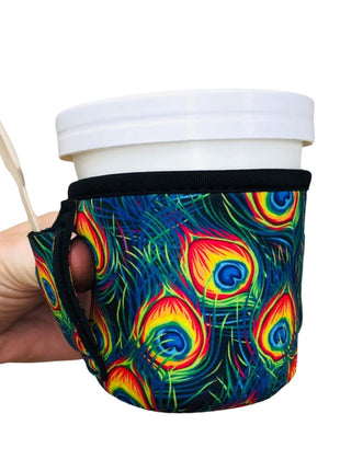 Peacock Feathers Pint Size Ice Cream Handler™ - Drink Handlers