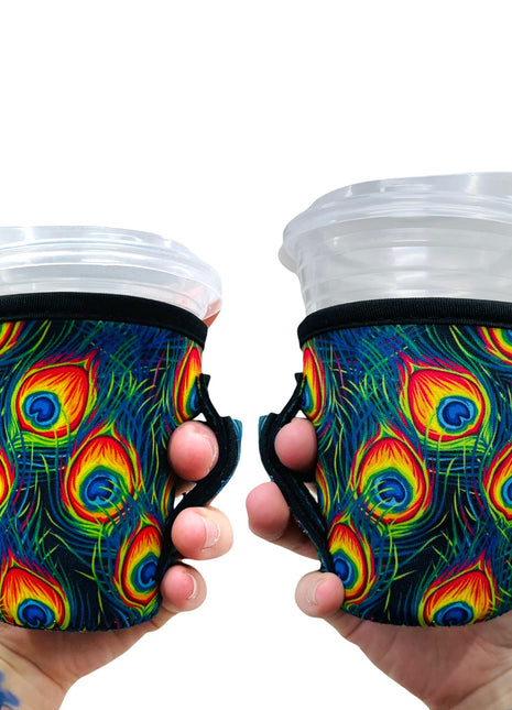 Peacock Feathers Small & Medium Coffee Handler™ - Drink Handlers