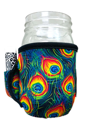 Peacock Feathers Small & Medium Coffee Handler™ - Drink Handlers