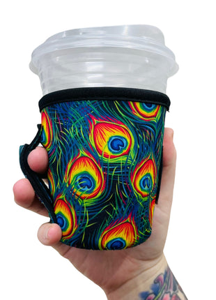 Peacock Feathers Small & Medium Coffee Handler™ - Drink Handlers