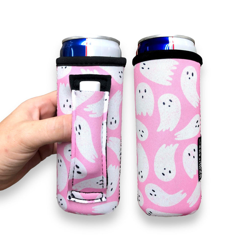 Pink Ghost 40oz Tumbler With Handle Sleeve – Drink Handlers