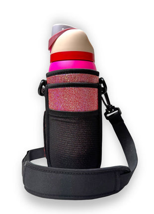 Pink Party 30-40oz Tumbler Handler™ With Carrying Strap - Drink Handlers