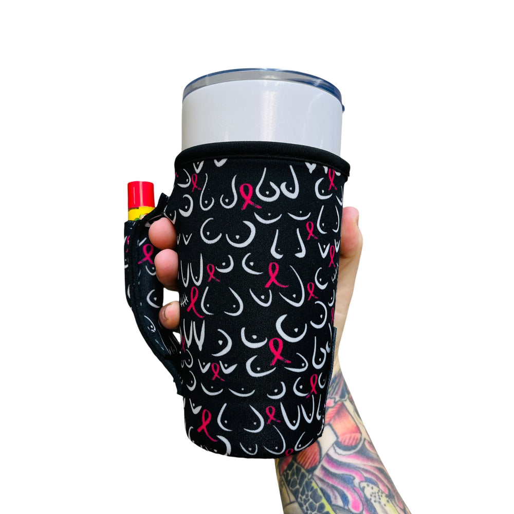 Pink Ribbon 20oz Large Coffee / Tea / Tumbler Handler™ - Drink Handlers