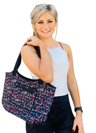 Pink Ribbon Neoprene Tote - Drink Handlers