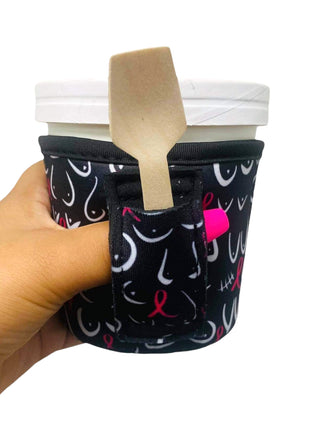 Pink Ribbon Pint Size Ice Cream Handler™ - Drink Handlers